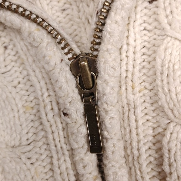 CC Hughes women's XL off white zippered sweater - Picture 3 of 10